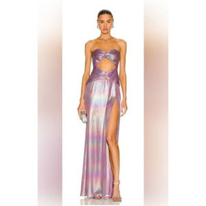 Retrofete Soleil Dress in Lilac Aurora Size Medium Strapless NWT Cutout